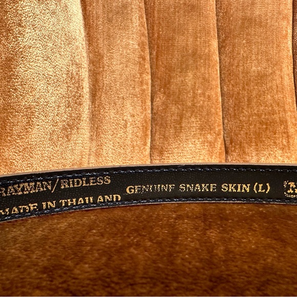 Rayman Ridless Vintage Snakeskin Belt Size L - Picture 7 of 8